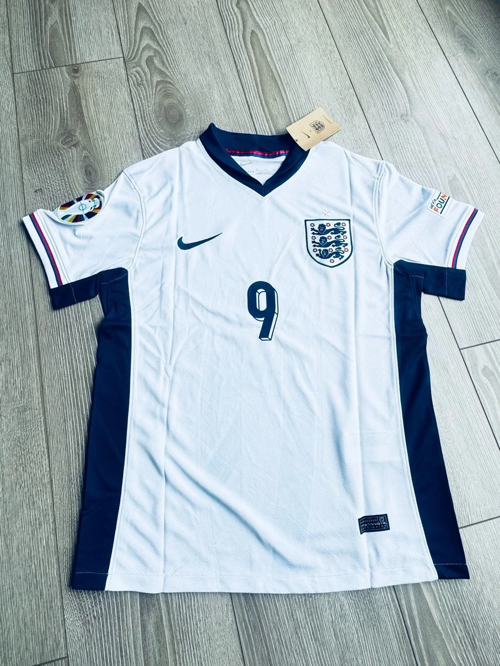 England-Style Kane #9 Soccer Jersey White Adult Size L New With Tags